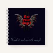 Not Your Angel Notebook – Touch It and Vanish Art Notizblock (Vorderseite)