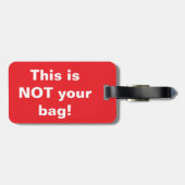 "NOT Your Bag" LUGGAGE TAG Gepäckanhänger (Rückseite horizontal)