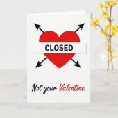 Not Your Valentine Card Karte (Gelbe Blume)
