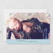 Notable Name Two Foto Moderne Geburtsankündigung Ankündigung (Rückseite)