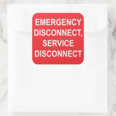 Notabschaltung, Service-Trennzeichen Quadratischer Aufkleber (Tasche)