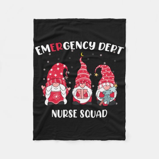 Notabteilung Er Christmas Gnomes Nurs Fleecedecke (Vorderseite)