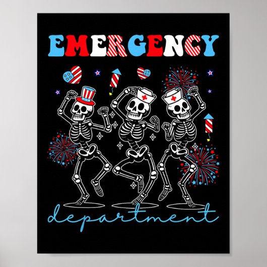 Notabteilung Skeleton Dancing Er Krankenversicheru Poster (Vorne)