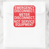 Notabtrennungsmessgerät-Trennung ohne Dienst Quadratischer Aufkleber (Tasche)