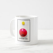 Notanruf-Knopf-Kaffee-Tasse Kaffeetasse (Vorderseite Links)