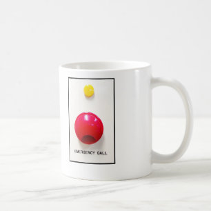 Notanruf-Knopf-Kaffee-Tasse Kaffeetasse