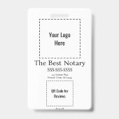 Notar-Abzeichen im klassischen Stil mit QR Ausweis (Back)