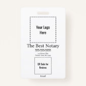 Notar-Abzeichen im klassischen Stil mit QR Ausweis (Rückseite)