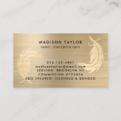 Notar Agent Classic Gold Brushed Metal Quill Visitenkarte (Rückseite)