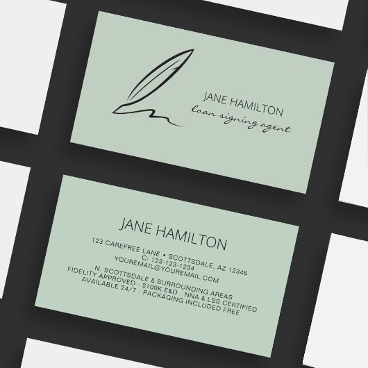 Notar-Agent für Berufliche Darlehen Visitenkarte