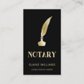 Notar-Agent für Black Gold QR-Darlehen Visitenkarte (Vorderseite)