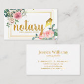 Notar - Agent für Kreditvergabe Elegant floral Visitenkarte (Vorne/Hinten)
