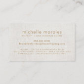 Notar - Agent für Kreditvergabe Elegantes Goldenes Visitenkarte (Rückseite)