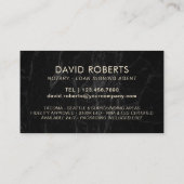 Notar-Agent für öffentliche Darlehen Unterschrift  Visitenkarte (Rückseite)