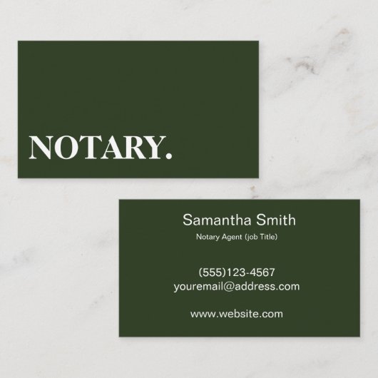 Notar Agent Pen Logo Freelance Calligraphy Writer Visitenkarte (Vorne/Hinten)