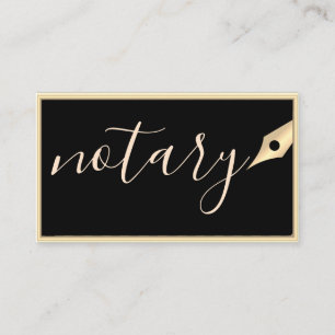 Notar Agent Pen Logo Freelance Calligraphy Writer Visitenkarte