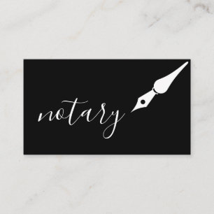 Notar Agent Pen Logo Freelance Calligraphy Writer Visitenkarte