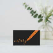 Notar Agent Pen Logo Freelance Calligraphy Writer Visitenkarte (Stehend Vorderseite)