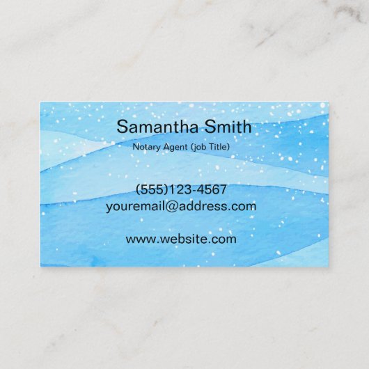 Notar Agent Pen Logo Freelance Calligraphy Writer Visitenkarte (Rückseite)