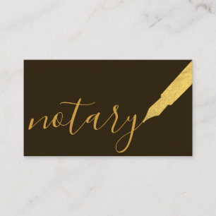 Notar Agent Pen Logo Freelance Calligraphy Writer Visitenkarte