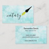 Notar Agent Pen Logo Freelance Calligraphy Writer Visitenkarte (Vorne/Hinten)