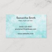 Notar Agent Pen Logo Freelance Calligraphy Writer Visitenkarte (Rückseite)