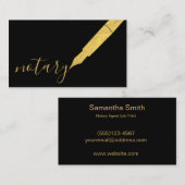 Notar Agent Pen Logo Freelance Calligraphy Writer Visitenkarte (Vorne/Hinten)