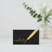 Notar Agent Pen Logo Freelance Calligraphy Writer Visitenkarte (Stehend Vorderseite)