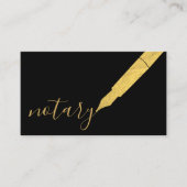 Notar Agent Pen Logo Freelance Calligraphy Writer Visitenkarte (Vorderseite)