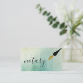 Notar Agent Pen Logo Freelance Calligraphy Writer Visitenkarte (Stehend Vorderseite)