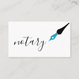 Notar Agent Pen Logo Freelance Calligraphy Writer Visitenkarte