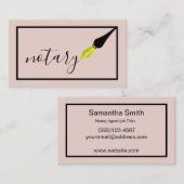 Notar Agent Pen Logo Freelance Calligraphy Writer Visitenkarte (Vorne/Hinten)