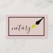 Notar Agent Pen Logo Freelance Calligraphy Writer Visitenkarte (Vorderseite)