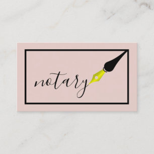 Notar Agent Pen Logo Freelance Calligraphy Writer Visitenkarte