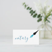 Notar Agent Pen Logo Freelance Calligraphy Writer Visitenkarte (Stehend Vorderseite)