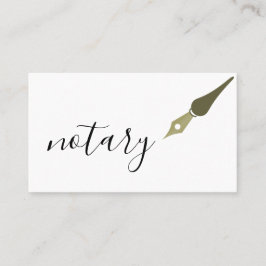 Notar Agent Pen Logo Freelance Calligraphy Writer Visitenkarte