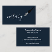 Notar Agent Pen Logo Freelance Calligraphy Writer Visitenkarte (Vorne/Hinten)