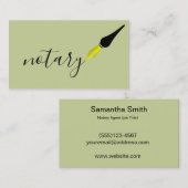 Notar Agent Pen Logo Freelance Calligraphy Writer Visitenkarte (Vorne/Hinten)