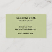 Notar Agent Pen Logo Freelance Calligraphy Writer Visitenkarte (Rückseite)