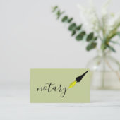 Notar Agent Pen Logo Freelance Calligraphy Writer Visitenkarte (Stehend Vorderseite)