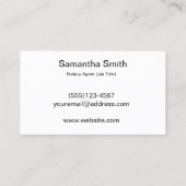 Notar Agent Pen Logo Freelance Calligraphy Writer Visitenkarte (Rückseite)