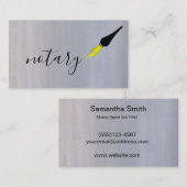 Notar Agent Pen Logo Freelance Calligraphy Writer Visitenkarte (Vorne/Hinten)