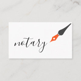 Notar Agent Pen Logo Freelance Calligraphy Writer Visitenkarte