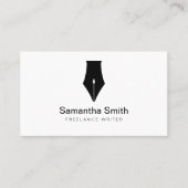 Notar Agent Pen Logo Freelance Calligraphy Writer Visitenkarte (Vorderseite)