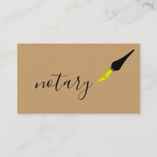 Notar Agent Pen Logo Freelance Calligraphy Writer Visitenkarte