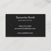 Notar Agent Pen Logo Freelance Calligraphy Writer Visitenkarte (Rückseite)