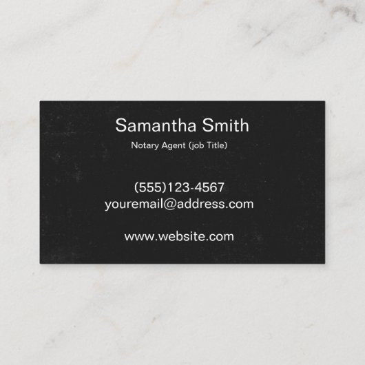 Notar Agent Pen Logo Freelance Calligraphy Writer Visitenkarte (Rückseite)