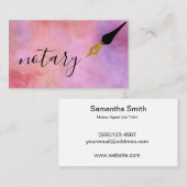 Notar Agent Pen Logo Freelance Calligraphy Writer Visitenkarte (Vorne/Hinten)