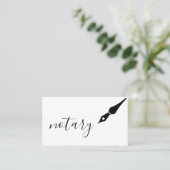 Notar Agent Pen Logo Freelance Calligraphy Writer Visitenkarte (Stehend Vorderseite)