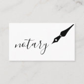 Notar Agent Pen Logo Freelance Calligraphy Writer Visitenkarte (Vorderseite)